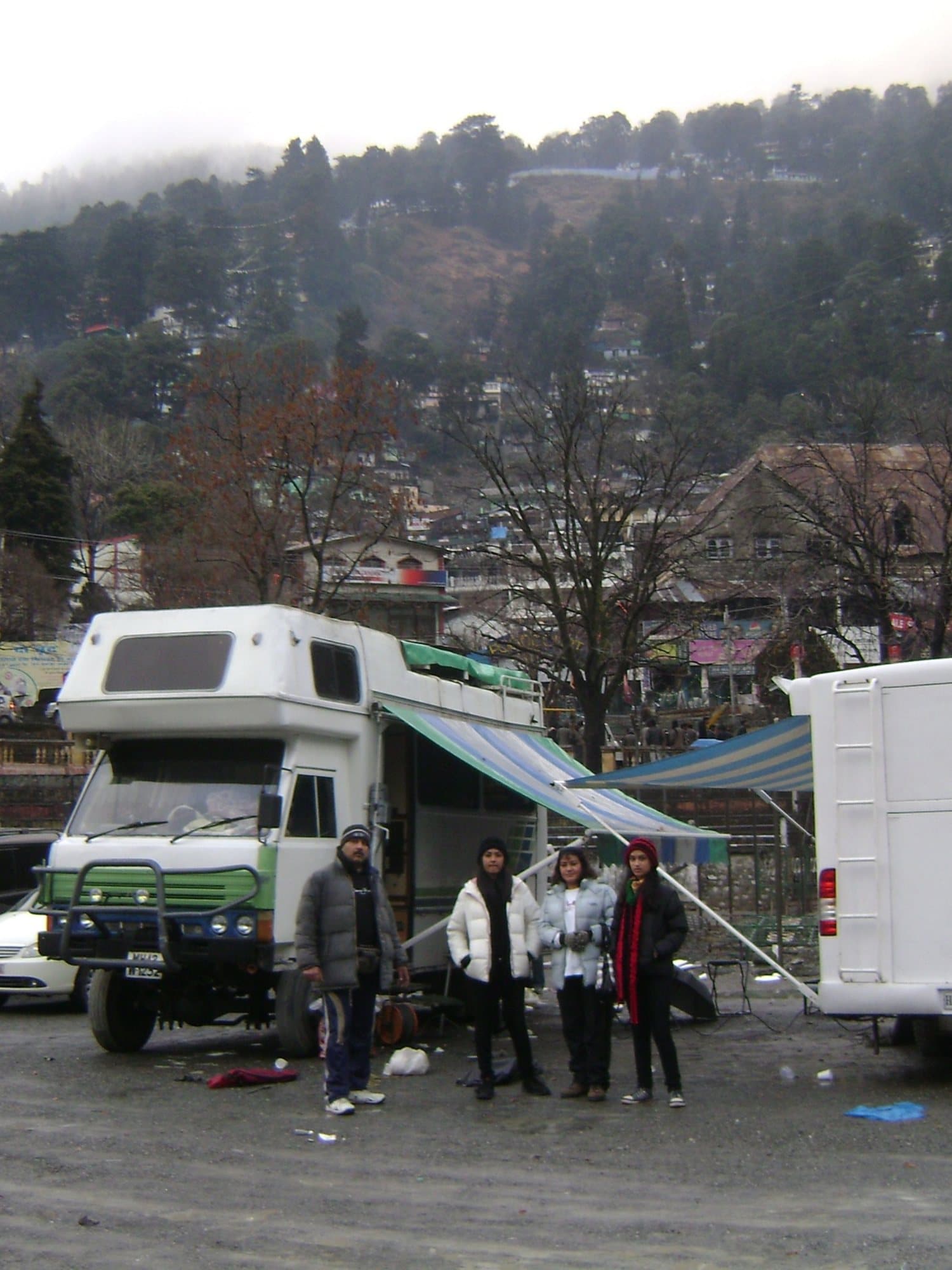 The family with their caravan, 1998