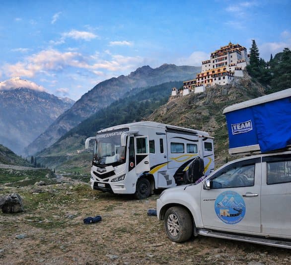 Our caravan in Ladakh today